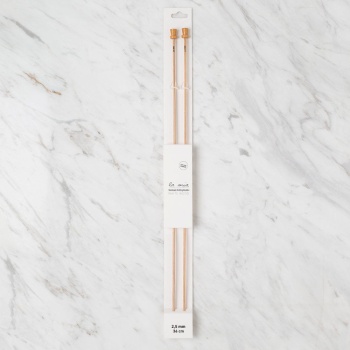 ® La Mia Whitewood 2.5 mm 36 cm Ahşap Örgü Şişi