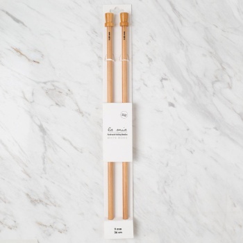 ® La Mia Whitewood 9 mm 36 cm Ahşap Örgü Şişi