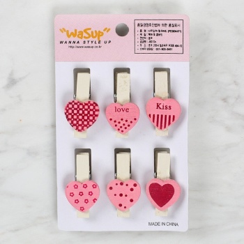 ® Loren Dekoratif Pembe Kalp Desenli Mandal 6lı