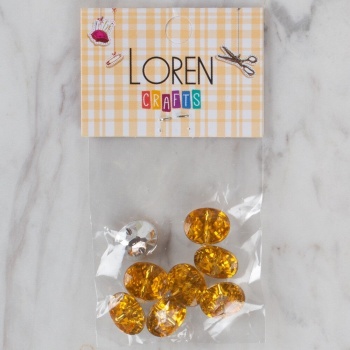 ® Loren Crafts hardal sarısı 8 li düğme - 242