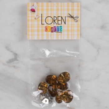 ® Loren Crafts kahverengi 8 li düğme - 243