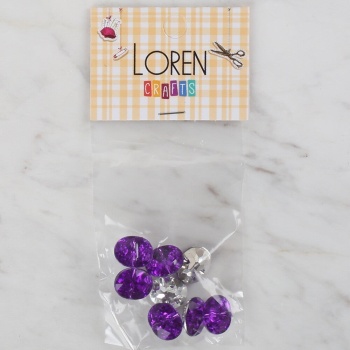 ® Loren Crafts mor 8 li düğme - 236