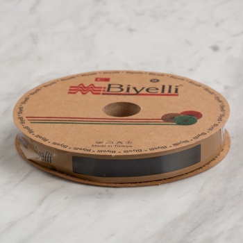 Biyomak® Loren Pamuk Siyah Katlı Biye - 12