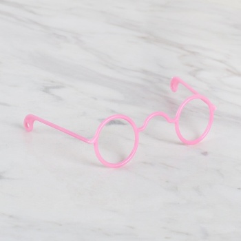 ® Loren Plastik Amigurumi Gözlük Pembe