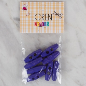 ® Loren Crafts saks mavi 8 li çoban düğme - 105