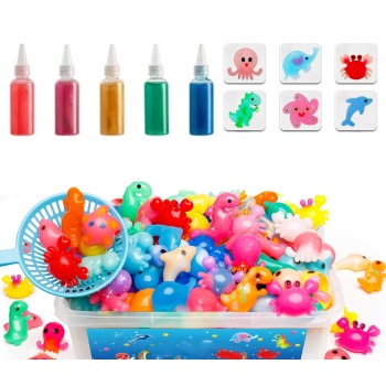 ® Aqua Gel Sihirli su oyuncak seti 5 renk jel şişe 6 kalıp