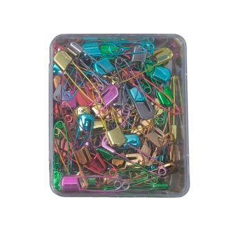 ® Çengelli İğne Kilitli Bebe Renkli Büyük 100 Adet