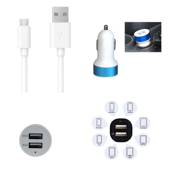 ® Çift USB Girişli 3.1 Çıkışlı Seyahat Seti Android / Micro Usb