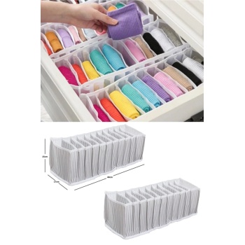 ® Akordiyon Çekmece  Düzenleyici Organizer 10 Gözlü M Beden Çorap Çamaşır Havlu Düzenleyici