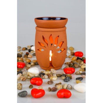 Biyomak® Hayat Ağacı El Yapımı Çömlek Buhurdanlık Tütsülük