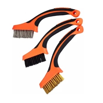 ® Dev Boy 3 Lü Detay Temizlik Fırça Seti  Araba -Mutfak Ocak - Fayans Temizlik Fırça (Çelik- Pirinç - Naylon)