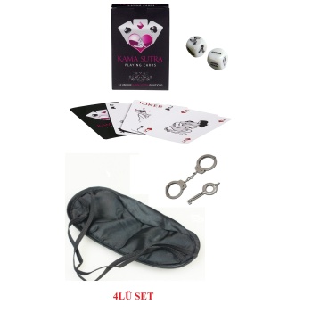 ® Kamasutra Aşk Seti - Kelepçe - Zar- Kart - Göz Bandı