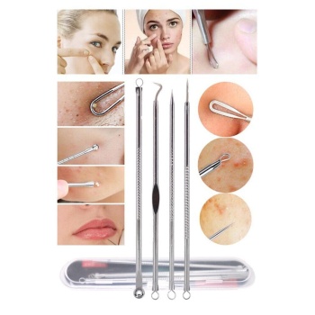 Biyomak® 4 lü Kutulu Paslanmaz Komedon Akne - Siyah Nokta Temizleyici Set