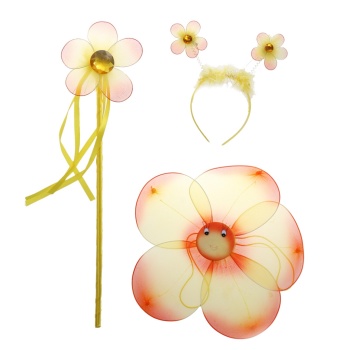 Biyomak® Çiçekli Kanat Seti 3 Parça - Sarı