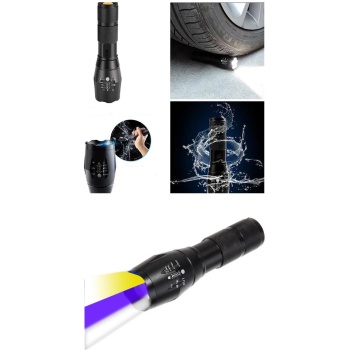 Biyomak® El Feneri Beyaz Sarı Ve Mor Renk Aydınlatma Q5 Led