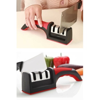 ® 3 Aşamalı Bıçak Makas Bileyici Keskinleştirme Aleti