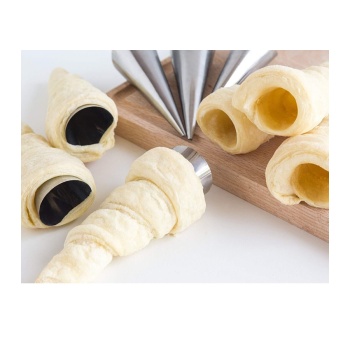 ® Kornet Kurabiye Şekil Verici - Paslanmaz  Korneo Kalıbı 6 lı