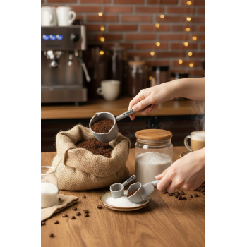 ® Ölçü Kaşığı Şeker Kahve Un Erzak Ölçü Kaşığı - 3 lü Ölçü Kaşığı