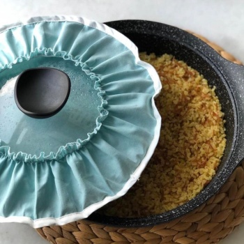 Biyomak® Demlematik Pilav Pişirme Demleme Tencere Örtüsü Bonesi