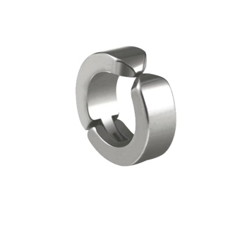 ® Erkek Küpesi - 1 Adet Çelik Kıstırmalı Küpe Paslanmaz Atmaz Çelik Gümüş Renk Küpe