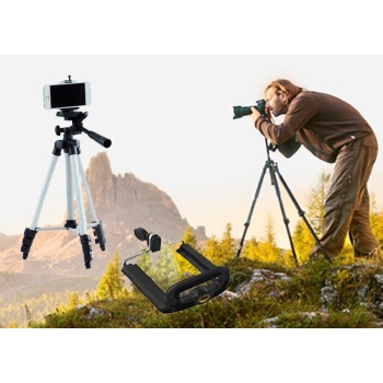 Biyomak® Tripod Telefon ve Kamera Tutucu Ayak + Telefon Tutucu - 105Cm