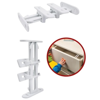 ® Bebek Çocuk Koruma Kilidi - Dolap Çekmece Kilidi Sürgülü Kilit