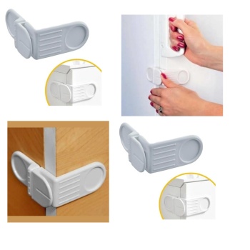 Biyomak® Bebek Çocuk Güvenlik Çekmece ve Dolap İçin Kendiliğinde Yapışkanlı Vidasız Köşe Kapak Kilidi