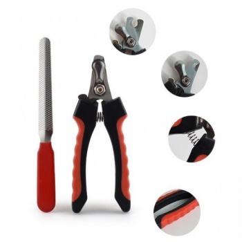 ® Yaylı Evcil Hayvan Tırnak Makası - Paslanmaz Çelik Törpülü Set