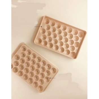 Biyomak® 2 li Buz Kalıbı 33 Bölmeli Kristal Küre Buzluk - Mini Yuvarlak Buz Kalıbı