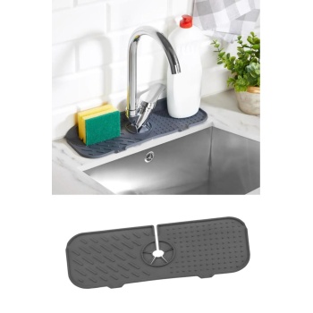 ® Esnek Musluk Lavabo Matı - Mutfak Banyo Batarya Su Tutucu Bulaşık Süngeri Matı