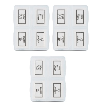 Biyomak® 3 Adet - 4 Bölmeli Günlük İlaç Saklama Kutusu