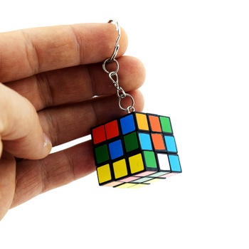 ® Nostaljik Zeka Küpü Sihirli Mini Rubik Anahtarlık