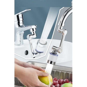 ® Filtreli Kireç Hapsedici Robotik Kol Musluk Başlığı - Mutfak Banyo Musluk Uzatma Aparatı Ucu