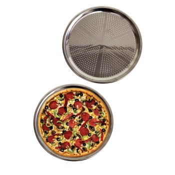 ® Delikli Çelik Pizza Ve Lahmacun Tepsisi Orta Boy -32  cm