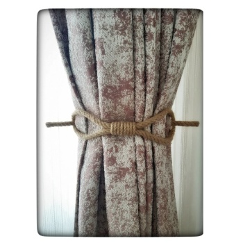 Biyomak® Perde Tokası Perde Mandalı Perde Askı Aparatı Jüt Halat Şıklığında Perde Aksesuar