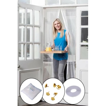 ® Mıknatıslı Manyetik Kapı Sinekliği Sineklik Tülü Perde (60cm x 210cm 2 Adet Tül)