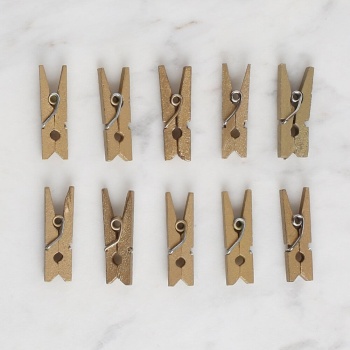 ® LOREN CRAFTS 10 LU ALTIN RENK MİNİ MANDAL