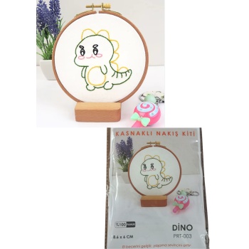 Biyomak® Nakış Kitleri Kasnaklı 8.6 X 6 cm Dino