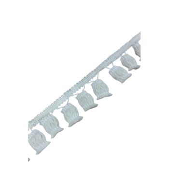 Biyomak® Ponpon Püskül Pamuk en 5 cm Krem 5 Metre