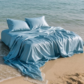 Biyomak® Antibakteriyel Terletmeyen İpek Saten Yastık Kılıfı 2li 50x70 Mavi