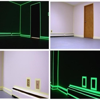 Biyomak® Karanlıkta Işık Veren Yansıyan 4 Metre Fosforlu Yeşil Şerit Bant