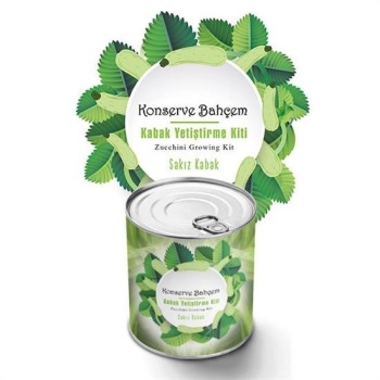Biyomak®  Konserve Bahçem Evde Konservede Sakız Kabak Yetiştirme Kiti