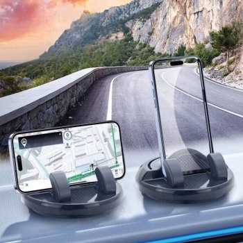 Biyomak®  Numaratörlü Güçlü Yapışkanlı 360 Derece Dönebilen Su Geçirmez Araç İçi Telefon Tutucu Plastik Aparat