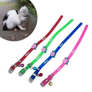 ® Çıngıraklı Zilli Sevimli Renkli Slikon Kedi Köpek Boyun Tasması