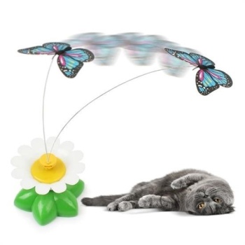 Biyomak® Hareketli Dönen Kelebek - Kedi Oyuncağı ( Pille Çalışır)