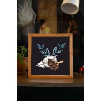 Biyomak® Kahve Köşesi Filtre Kahve Ahşap Çerçeve