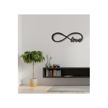 Biyomak® Dekoratif Sonsuzluk Işareti Love Ahşap Duvar Tablosu