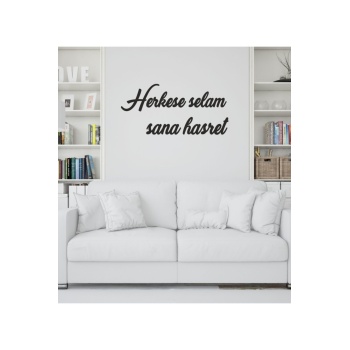Biyomak® Herkese Selam Sana Hasret Ahşap Duvar Dekoru