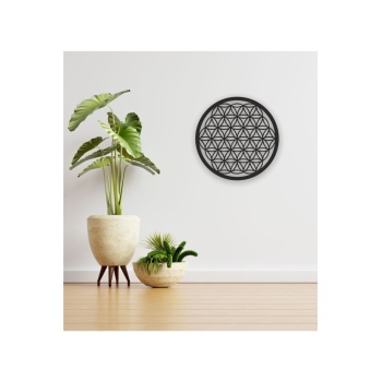 Biyomak® Kutsal Geometri Ahşap Tablo