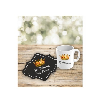 Biyomak® Babalar Günü Için Ahşap Supla & Kupa Bardak Seti